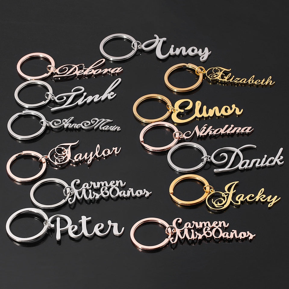 Custom Name Key Chains for Women